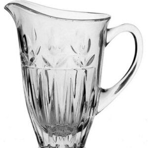 BLOCK 24% Full Lead Crystal Tulip Garden Pitcher | 32 oz | 8" Tall